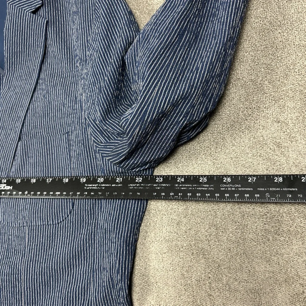 American Tall Mens Seersucker Blazer LXT Large Extra Tall Stretch Unstructured